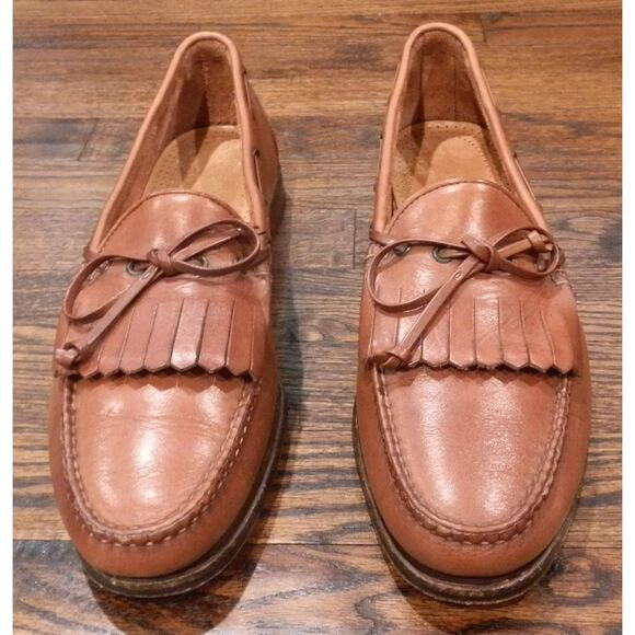 Allen Edmonds Brown Leather Muldoon Loafers Shoes Men's Size 12 - Picture 1 of 5